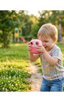 Buğz Çocuklar İçin Anında Baskılı Kamera 6 Renk Kalem 5 Rulo Kağıt li Eğitici Eğlenceli Fotoğraf Makinesi