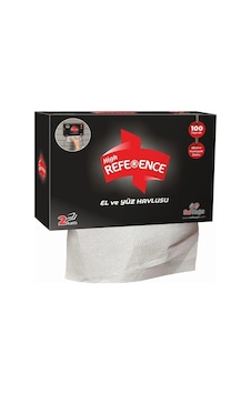 Reference El Yüz Havlusu 2 Katlı 100'lü X 24 Paket Siyah