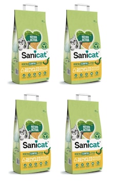 Sanicat Vegetal Clumping Litter Topaklaşan Organik Bentonit Kedi Kumu 4 x 10 L Sanicat Vegetal Clumping Litter Topaklaşan Organik Bentonit Kedi Kumu 4 x 10 L