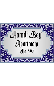 Apartman İsim Levhası Parlak Aliminyum Levhaya Baskılı Apartman İsim Levhası Parlak Aliminyum Levhaya Baskılı