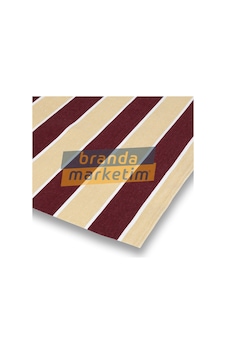 Pamuklu Balkon Brandası/Krem Bordo Çizgili Pamuklu Balkon Brandası/Krem Bordo Çizgili