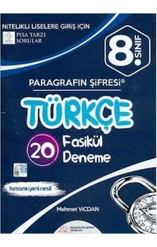 8.Sınıf LGS Türkçe 20 Fasikül Deneme - Mehmet Vicdan - Paragrafın Şifresi 8.Sınıf LGS Türkçe 20 Fasikül Deneme - Mehmet Vicdan - Paragrafın Şifresi