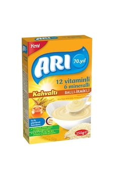 Arı Kahvaltı 12 Vitaminli 6 Mineralli Sütlü Ballı İrmikli 6+ Ay Pirinç Unu 250 G Arı Kahvaltı 12 Vitaminli 6 Mineralli Sütlü Ballı İrmikli 6+ Ay Pirinç Unu 250 G