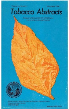 Tobacco Abstracts World Literature On Nicotiana Citations And Bstracts Tobacco Abstracts World Literature On Nicotiana Citations And Bstracts