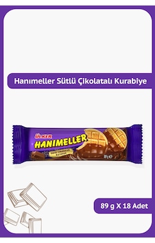 Hanımeller Sütlü Çikolatalı Kurabiye - 89 Gram - 18 Adet Hanımeller Sütlü Çikolatalı Kurabiye - 89 Gram - 18 Adet