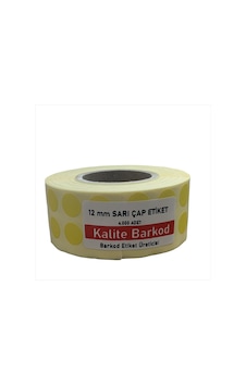 12 mm Yuvarlak Yapışkanlı Etiket | Sarı Renkli Çap Nokta Etiketi 12 mm Yuvarlak Yapışkanlı Etiket | Sarı Renkli Çap Nokta Etiketi