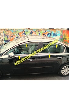 Peugeot 508 Krom Cam Çerçevesi Aksesuarı 8 Parça Paslanmaz Çelik Peugeot 508 Krom Cam Çerçevesi Aksesuarı 8 Parça Paslanmaz Çelik