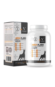 VETDELUXE Köpekler Için Eklem ve Kas Geliştirici Chondroitin, Collagen, Glucosamine, Vitamin Likit Megaflash 500 ml