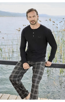 Aydoğan Erkek Modal Uzun Kollu Pijama Takımı 3431 - 001 Aydoğan Erkek Modal Uzun Kollu Pijama Takımı 3431 - 001