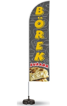 Börek Temalı Yelken ve Reklam Bayragı Börek Temalı Yelken ve Reklam Bayragı
