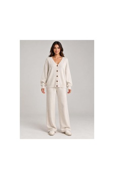 Velora Grup Triko 2'li Takım Oversize Bej - 938221605 Bej Velora Grup Triko 2'li Takım Oversize Bej - 938221605 Bej