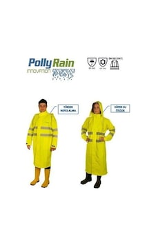 Polly Rain Pu Polyester Alt Üst Takım Reflektörlü Pardesü Yağmurluk Polly Rain Pu Polyester Alt Üst Takım Reflektörlü Pardesü Yağmurluk