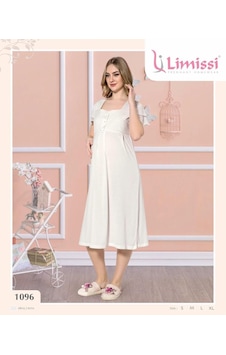 Limissi 1096 Sade Şık Hamile Lohusa Gecelik Limissi 1096 Sade Şık Hamile Lohusa Gecelik