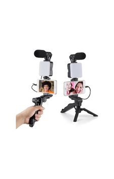 Profesyonel Selfie Mikrofon Tripod Ile Led Işık Stüdyo Mikrofon Kayıt Mikrofon Vlog Için Profesyonel Selfie Mikrofon Tripod Ile Led Işık Stüdyo Mikrofon Kayıt Mikrofon Vlog Için