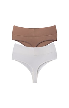Vanilya Secret Tanga Yüksek Bel Toparlayıcı Pamuk 2'li Paket Model3 Vanilya Secret Tanga Yüksek Bel Toparlayıcı Pamuk 2'li Paket Model3