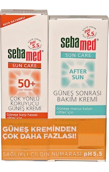 Sebamed Sun Care Çok Yönlü Koruma Güneş Kremi SPF 50+ 75 ML+ Güneş Sonrası Bakım Kremi 100 ml Sebamed Sun Care Çok Yönlü Koruma Güneş Kremi SPF 50+ 75 ML+ Güneş Sonrası Bakım Kremi 100 ml