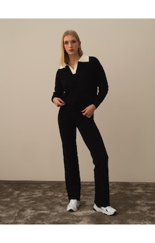 Siyah Formunu Koruyan Oversize Pantolon 850946 Siyah Formunu Koruyan Oversize Pantolon 850946