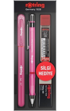 Visuclick Jel Okul Seti 0,7 Mm, Mekanik Kurşun Kalem, Uç Ve Silgi Seti, Pembe Çok Renkli Visuclick Jel Okul Seti 0,7 Mm, Mekanik Kurşun Kalem, Uç Ve Silgi Seti, Pembe Çok Renkli