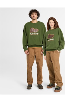 Timberland New Box Fit Badge Crew Neck Erkek Sweatshırt Tb0a62xkeın1 Siyah
