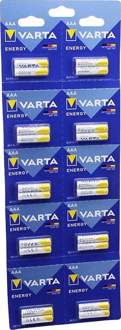 Varta İnce Pil Alkalin 20pcs Varta İnce Pil Alkalin 20pcs