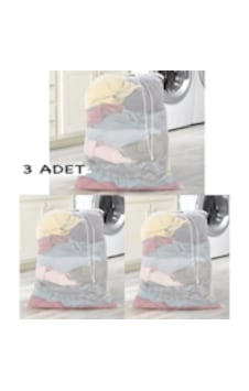 3 Adet Büyük Perde Ve Çamaşır Yıkama Filesi 60x80 Beyaz 3 Adet Büyük Perde Ve Çamaşır Yıkama Filesi 60x80 Beyaz