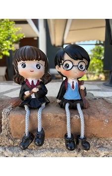 2 'li Harry Potter Kız Erkek Dekoratif Biblo Masaüstü Obje 01 2 'li Harry Potter Kız Erkek Dekoratif Biblo Masaüstü Obje 01
