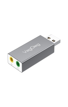 Veggieg Usb Harici Ses Kartı Adaptörü 3.5mm Kulaklık Ve Mikrofon Girişli Sku: Zeus8690010107633