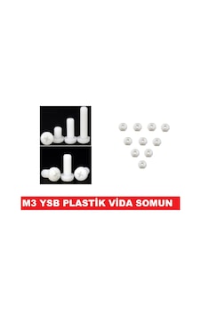 M3 PLASTİK-POLYAMİD VİDA VE SOMUN SET M3x10mm 24 PARÇA M3 PLASTİK-POLYAMİD VİDA VE SOMUN SET M3x10mm 24 PARÇA