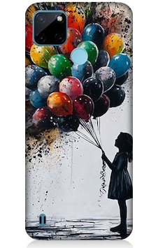 Realme C21y Uyumlu Balonlu Çocuk Desenli Silikon Kılıf Realme C21y Uyumlu Balonlu Çocuk Desenli Silikon Kılıf