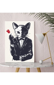 Bk Gift Godfather Cat Tasarımlı Kanvas Tablo 30X50Cm-1 Bk Gift Godfather Cat Tasarımlı Kanvas Tablo 30X50Cm-1