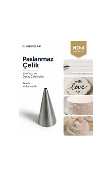 Krema Duyu Ve Pasta Süsleme Ucu, Doğum Günü Pasta Yazı Yazma Duyu 2 Adet Şanti Torbası No: 4 Krema Duyu Ve Pasta Süsleme Ucu, Doğum Günü Pasta Yazı Yazma Duyu 2 Adet Şanti Torbası No: 4