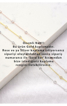 Queen Silver Jewelry 925 Ayar Gümüş, Zirkon Taşlı, Vücut Zinciri - Gold Gold Queen Silver Jewelry 925 Ayar Gümüş, Zirkon Taşlı, Vücut Zinciri - Gold Gold