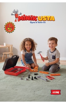 Minik Usta Oyuncak Tamir Seti 25 Parça Çantalı Çocuk Alet Seti Oyna Ve Tamir Et 3 Yaş+ Beyaz Minik Usta Oyuncak Tamir Seti 25 Parça Çantalı Çocuk Alet Seti Oyna Ve Tamir Et 3 Yaş+ Beyaz