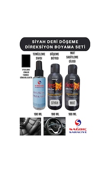 3'Lü Derby Siyah Deri Oto Direksiyon Döşeme Boyama Seti 3'Lü Derby Siyah Deri Oto Direksiyon Döşeme Boyama Seti