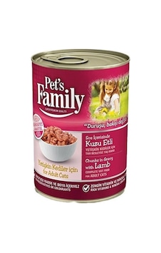 Pet's Family Kuzu Etli Konserve Yetişkin Kedi Maması 12 x 400 G Pet's Family Kuzu Etli Konserve Yetişkin Kedi Maması 12 x 400 G