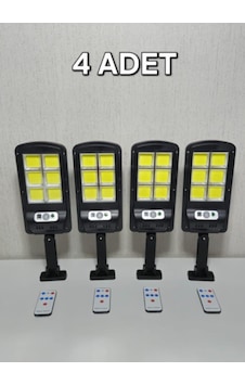 4 Adet Güneş Enerjili Kumandalı 3 Modlu Bahçe Ev Yol Mandıra Aydı