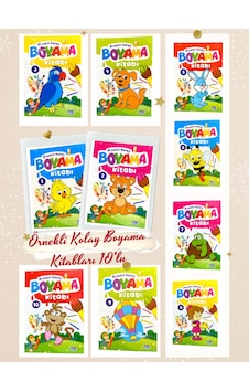 Örnekli Kolay Boyama Kitapları 10'lu Takım