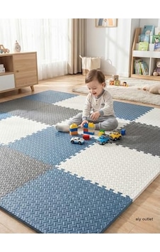 6 Parça 50x50 Puzzle Mat - 100x150 CM Kurulumlu Oyun Spor Matı Puzzle Halı Tatami 13M Beyaz - Lacivert - Siyah 6 Parça 50x50 Puzzle Mat - 100x150 CM Kurulumlu Oyun Spor Matı Puzzle Halı Tatami 13M Beyaz - Lacivert - Siyah