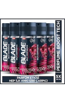 Blade Self Confidence Erkek Alüminyumsuz Deodorant 5x150 Ml