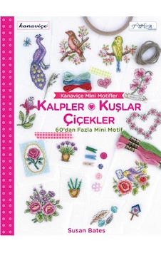 Kanaviçe Mini Motifler - Kalpler Kuşlar ve Çiçekler - Susan Bates - Tuva Tekstil