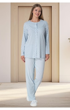 Lohusa Sepeti Lohusasepeti Puantiyeli Büyük Beden Önden Düğmeli Lohusa Pijama Takımı Pembe - 5918 001 Lohusa Sepeti Lohusasepeti Puantiyeli Büyük Beden Önden Düğmeli Lohusa Pijama Takımı Pembe - 5918 001