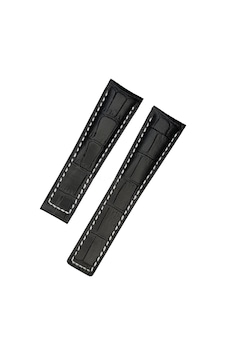 Tag Heuer Beyaz Dikişli 22x18mm Deri Saat Kordonu Tag Heuer Beyaz Dikişli 22x18mm Deri Saat Kordonu