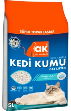 Akkum Marsilya Sabun Kokulu Topaklaşan İnce Taneli Kedi Kumu 5 L Akkum Marsilya Sabun Kokulu Topaklaşan İnce Taneli Kedi Kumu 5 L