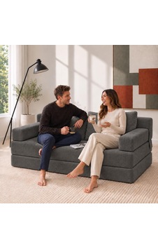 Homedius Rumy Yatak Olabilen Çift Kişilik Katlanır Koltuk 85x160 Cm Antrasit Homedius Rumy Yatak Olabilen Çift Kişilik Katlanır Koltuk 85x160 Cm Antrasit