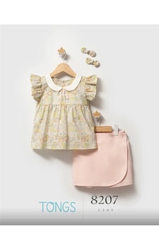 Babydoll 2li Takım Tongs Pembe