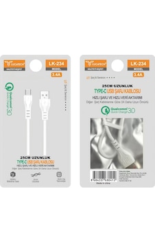 Lucatech Lk-234 Type-c Usb Şarj Kablosu 25cm 20w 3.4a Lucatech Lk-234 Type-c Usb Şarj Kablosu 25cm 20w 3.4a