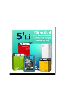 Filtron Citroen Berlingo 1.6 BlueHDi Dizel Filtre Bakım Seti Castrol Motor Yağlı (2015-2018) 5 Li Filtron Citroen Berlingo 1.6 BlueHDi Dizel Filtre Bakım Seti Castrol Motor Yağlı (2015-2018) 5 Li