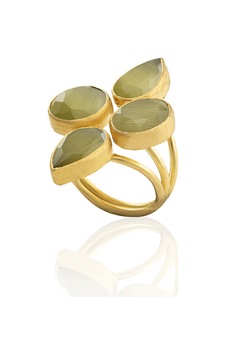Kadir Jewellery 22 Ayar Altın Kaplama Zirkon Taşlı Kadın Vintage Yüzük Yeşil 12502029 Kadir Jewellery 22 Ayar Altın Kaplama Zirkon Taşlı Kadın Vintage Yüzük Yeşil 12502029