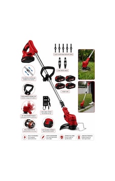 Dragro Drg-21v Kömürsüz Motor Çift Akü Uzatmalı Kollu Çalı Ot Biçme Şarjlı Tırpan 4 Akülü
