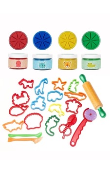 Doğal Oyun Hamuru 19 Parça Temel Set 4x150gr Doğal Oyun Hamuru 19 Parça Temel Set 4x150gr
